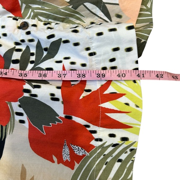 NWT Loft tropical floral a line short sleeve shirt dress size 6 vacation beach - Picture 7 of 8